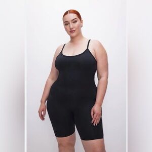 New Good American One Piece Black Scuba Biker Bodysuit Size XL
